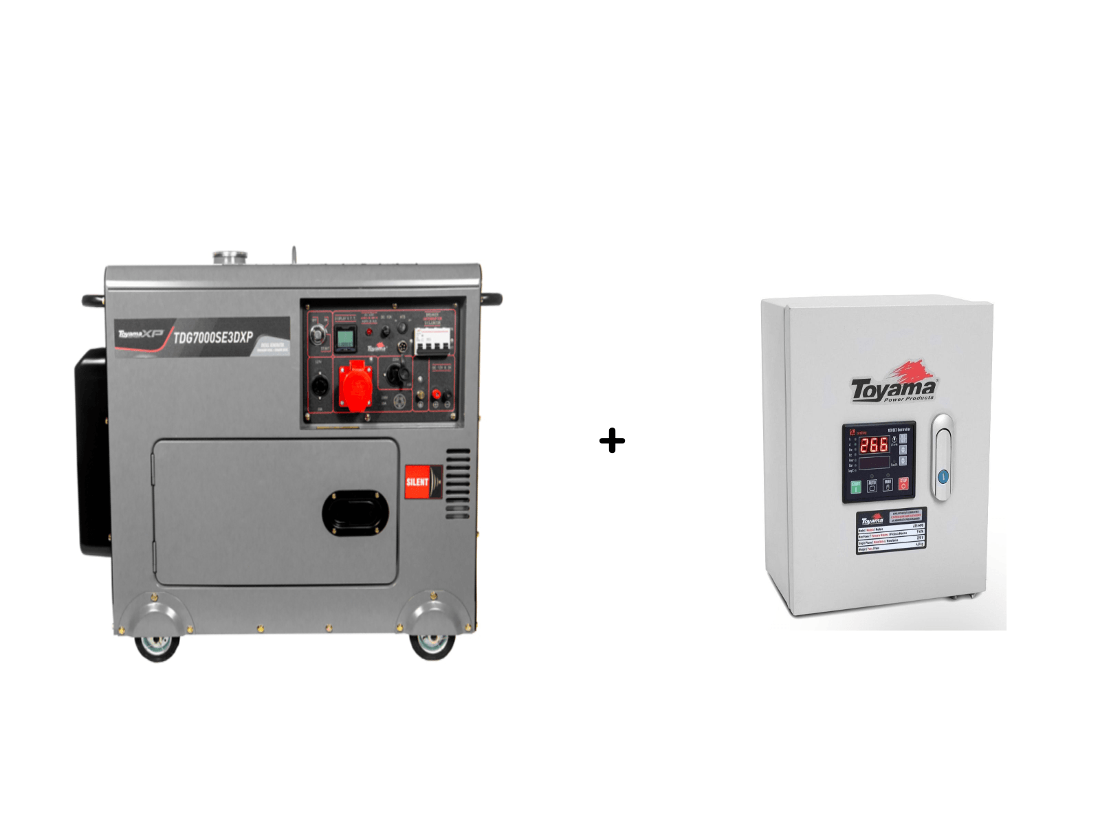 Gerador de Energia à Diesel Toyama Tdg7000se3dxp 6,5 Kwa Trifásico 220v -  Partida Elétrica