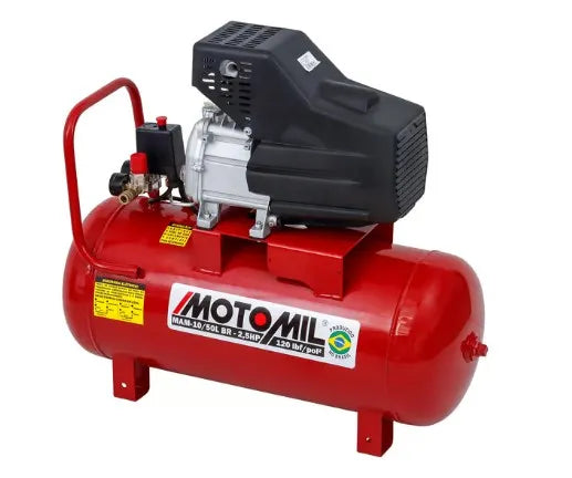 Compressor Motomil MAM 8,7/50BR 2HP 120 PSI Bivolt
